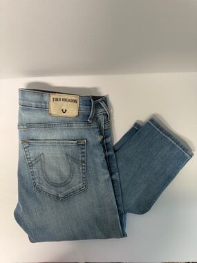 True Religion Women's Liv Low Rise Relaxed Fit Skinny Jeans Size 30